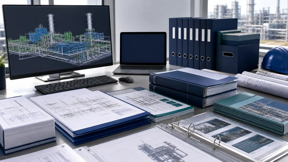 Structured digital handover package with drawings, test reports, manuals and asset information.