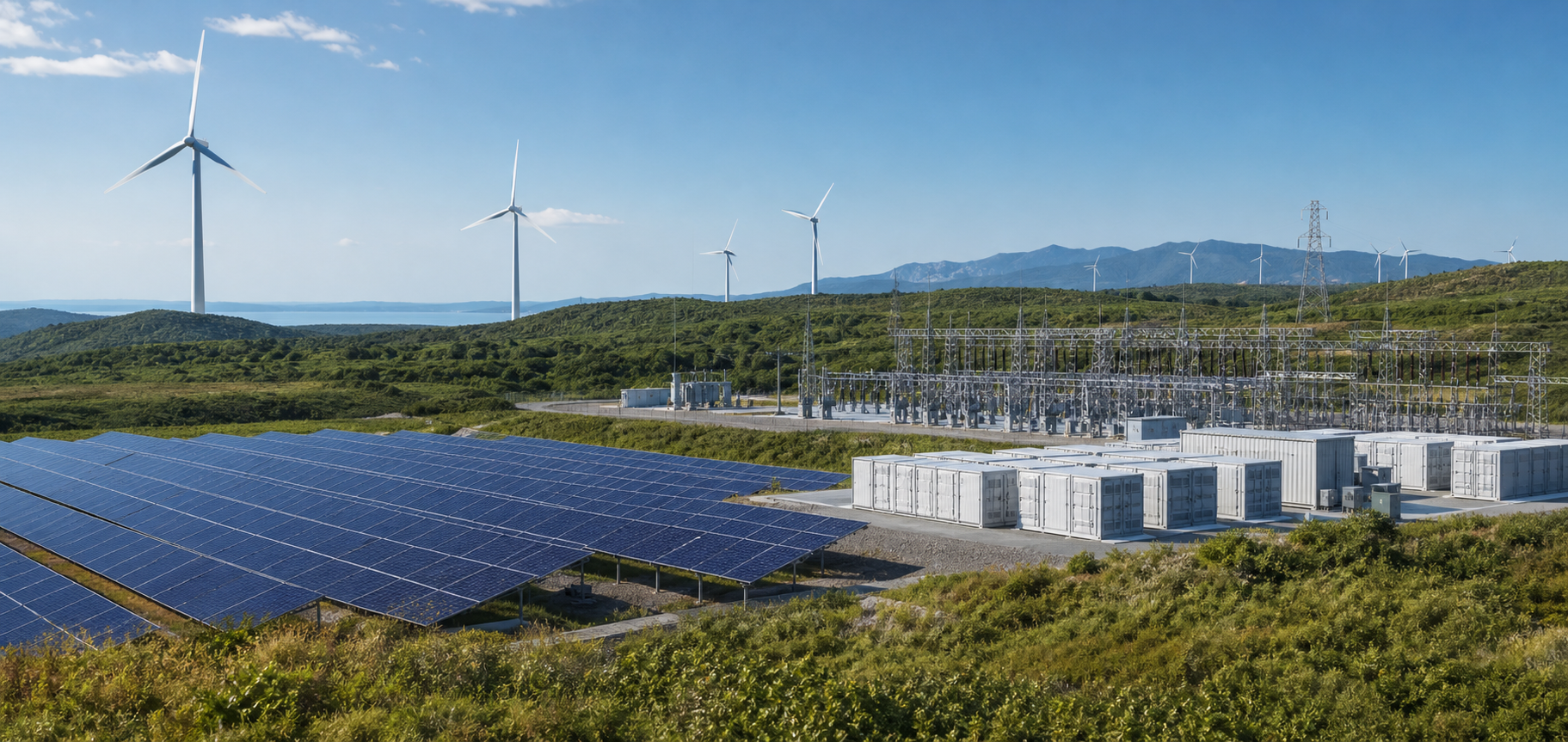 Utility-scale solar generation connected to the transmission grid