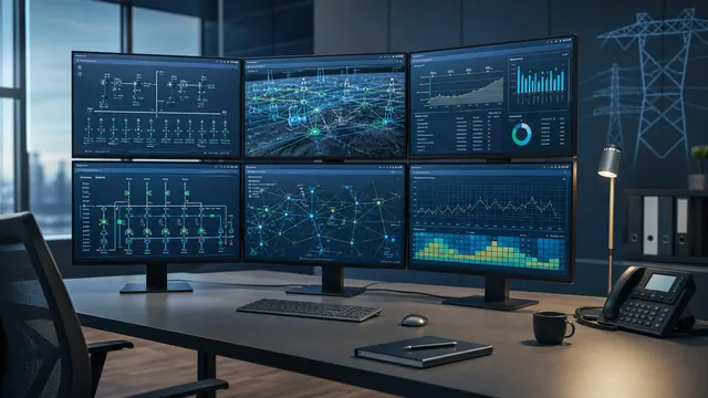 Dark engineering software dashboard preview